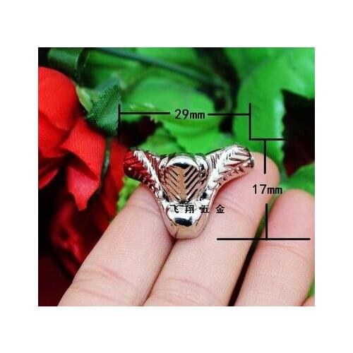 Hardware accessories Corner Bracket 29*17MM small white foot wooden box supporting zinc alloy decorative furniture