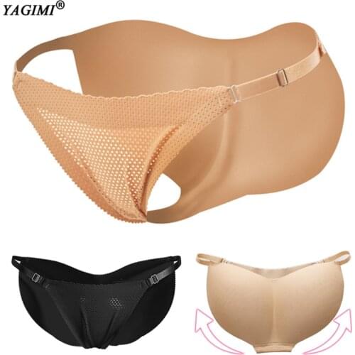 Women Sponge Padded Push Up Panties Butt Lifter G-string Fake Ass Bigger Adjusted Strap Seamless Underwear Butt Enhancer Lingeri