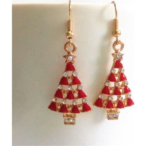 New Arrival Cute Christmas Earrings Santa Snowman Christmas Tree Bell Earring Holiday Gifts for Womens Ladys