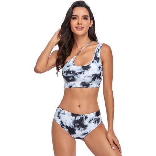 New Marble Print Swimsuit Women Swimwear High Waist Push Up Bikini Mujer Sport Bathing Suit Sexy Female Bather 2021 Beach Wear