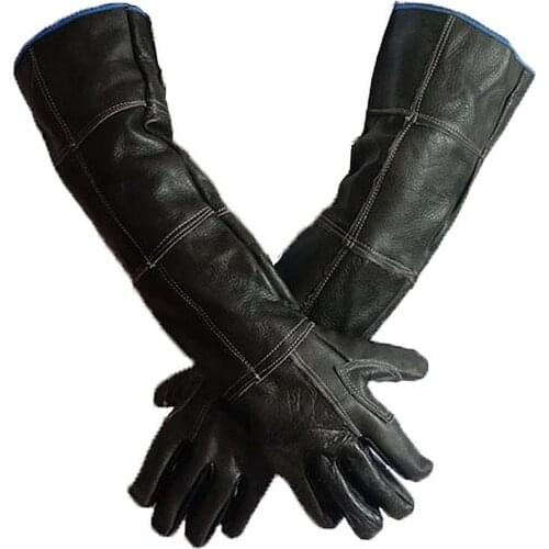 Upgraded Pet Gloves Beauty Bath Gloves Strengthen Leather Bite-proof Gloves Anti-dog Gardening Work Gloves Pets Training Gloves