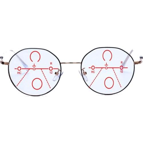 Progressive Multifocal Reading Glasses Business men full frame comfort TR90+1.0 +1.5 +1.75 +2.0 +2.5 +3 +3.5 +4