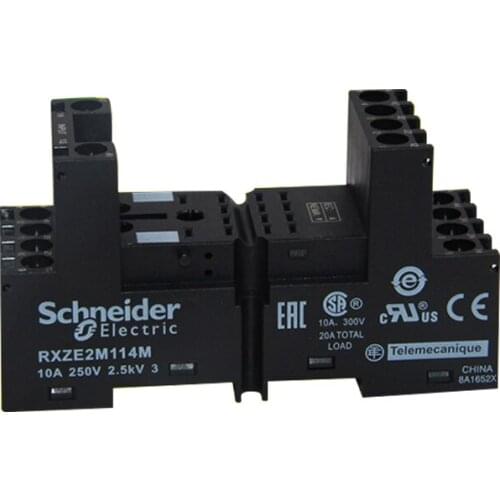 Schneider Intermediate Relay Basic Socket RXZE2M114-mixed Contact-10A-250V 4 Open 4 Closed 14 Feet 10A High Current