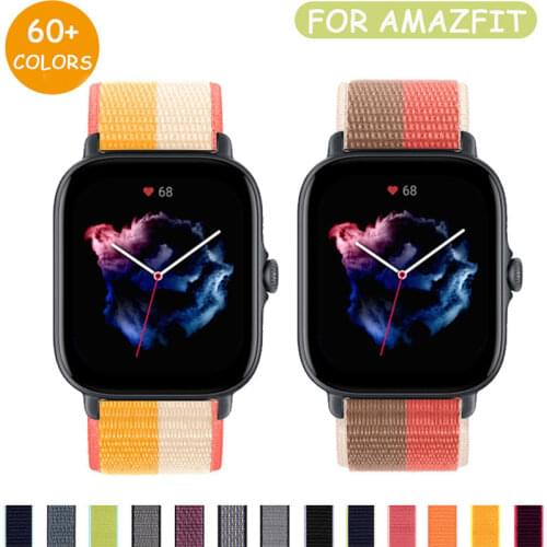 Nylon Loop Strap For Huami Amazfit gts 2 Mini gts2 gtr 47mm 42mm replacement Bracelet 22mm/20mm watch Strap correa Amazfit Bip