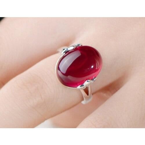 Luxury Jewelry Girls Ring Sterling Silver Garnet with Marcasite orchid ladies Lovely Fine RINGS 6 78 9