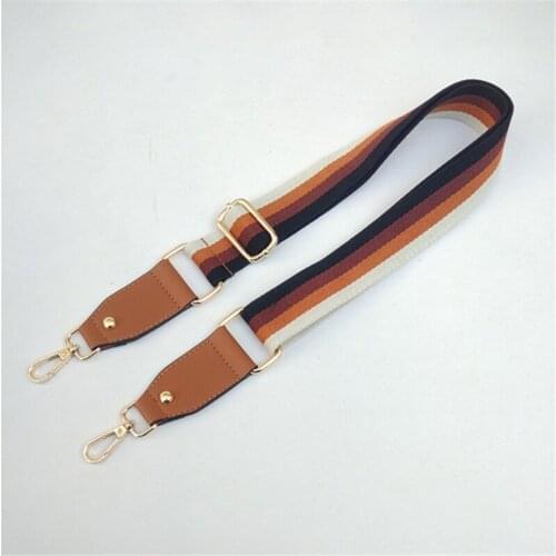 Luxury Nylon Belt Shoulder Bag Strap For Crossbody Women Wide Straps For Bag Color Stripes Handles Adjustable Strap Accessories