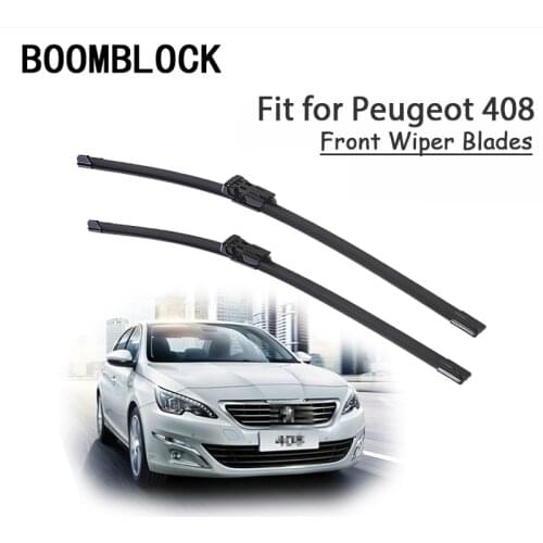 BOOMBLOCK 2PCS High Quality Front Windshield Wiper Blades For Peugeot 408 2011 2012 2013 2014 Accessories
