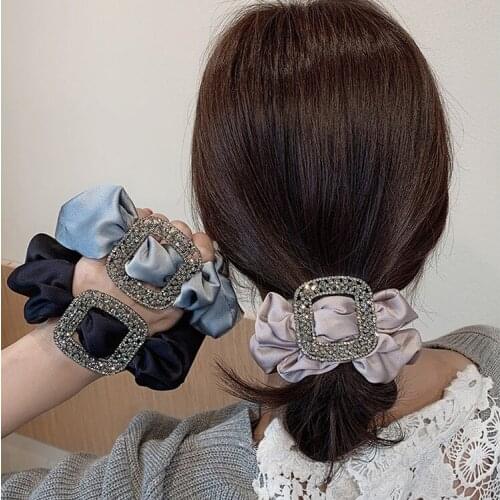 Silk large intestine hair ring Sen tie head rope female temperament tie hair rope elegant rubber band female ins headdress