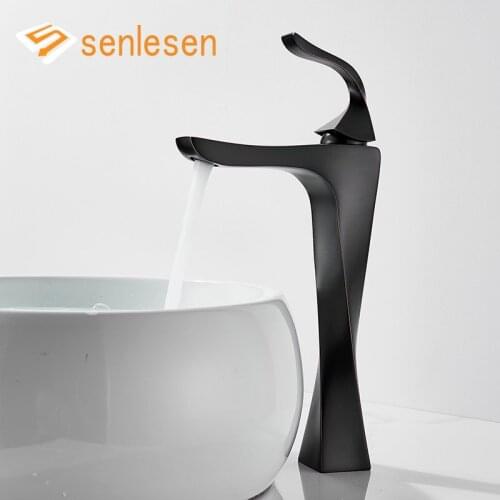 Senlesen Bathroom Faucet Brass Basin Bathroom Mixer Tap Bathroom Basin Tap Hot and Cold Water