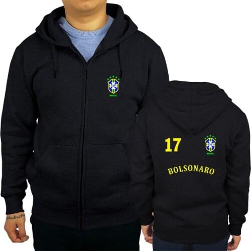 Number on BACK VOTE 17 Bolsonaro Presidente shubuzhi hoodie Black Navy jacket croatia leather denim camiseta sweatshirt sbz6478