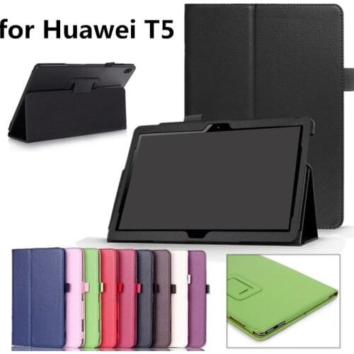 Ultra Slim Case for Huawei MediaPad T5 10 AGS2-L09/W09/L03 PU Leather Stand Funda Cover for huawei t5 10.1 case+Screen Protector