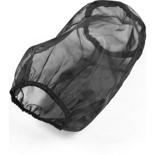 Universal Car Air Filter Protective Cover Waterproof Oilproof Dustproof for Cylindrical High Flow Air Intake Filters Black