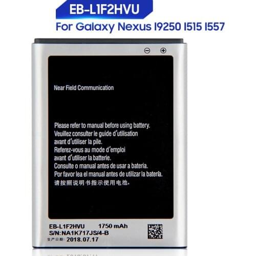 Original Replacement Samsung Battery For Galaxy Nexus I9250 I515 I557 Genuine Phone Battery EB-L1F2HVU with NFC 1750mAh