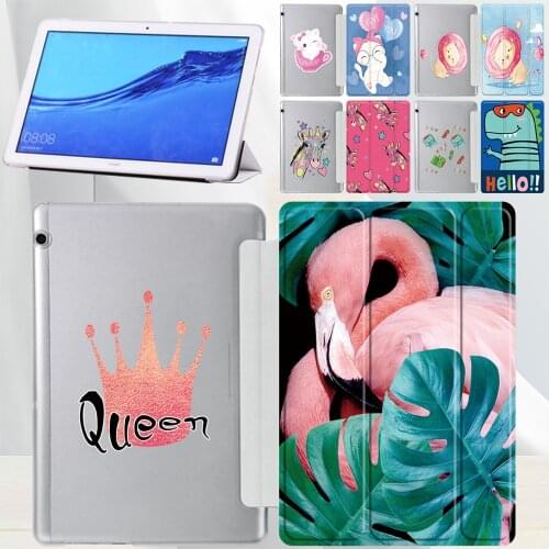 For Huawei MediaPad T5 10 10.1/T3 10 9.6 Inch Tablet PC Girl Protective Cover Anti-fall Protective Cover + Free Stylus