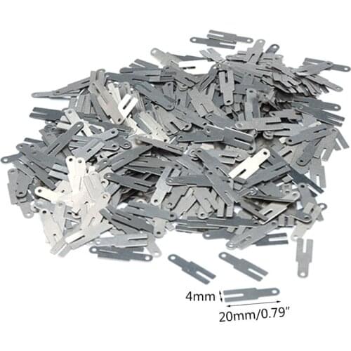 100pcs/lot 0.15*20*4 H type Nickel Plated Steel Strap Strip Sheets for Battery Pack Spot Welding Spot Welder Equipment 85LA