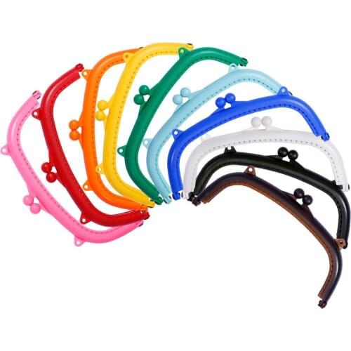 5PCS Candy Color Resin Coin Purse Bag Arc Frame Kiss Clasp Lock Handbag 8.5cm Hot Bag Parts & Accessories DIY Craft Supplies