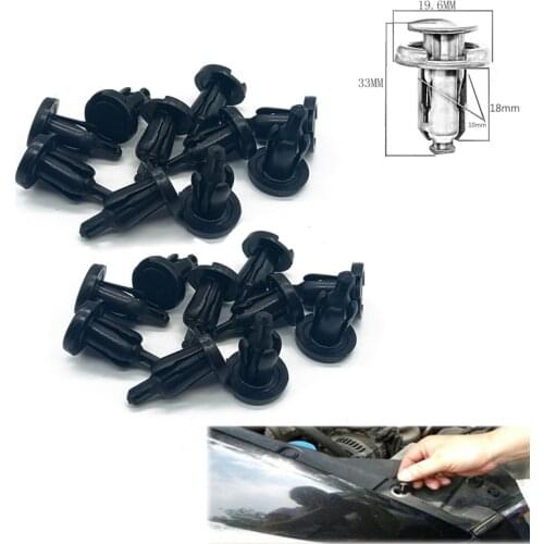 50pcs 10mm Rivet Hole Fastener Bumper Fender Clips For Honda Accord 8 CRV2 CR-V Acura RL ZDX RSX CL Mazda Subaru Lexus Suzuki