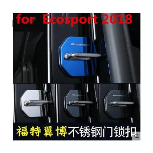 Car styling Car stainless steel door lock cover door lock protection cover for Ford Ecosport 2018 Car-covers