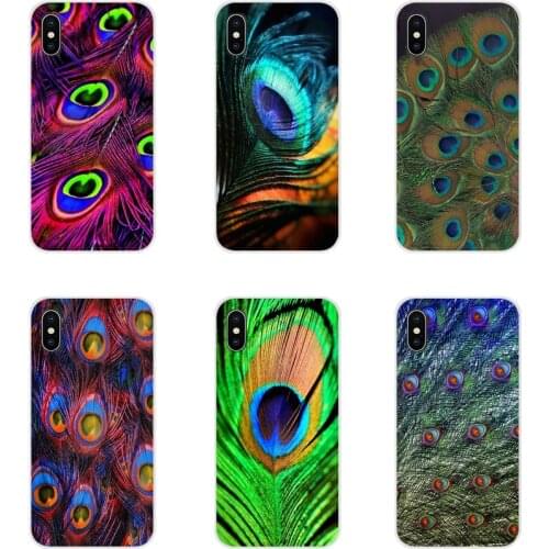 For Xiaomi Mi4 Mi5 Mi5S Mi6 Mi A1 A2 A3 5X 6X 8 CC 9 T Lite SE Pro Accessories Phone Cases Covers Beautiful Peacock feathers