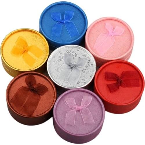 Purple black background Big round Ring Pendant Earrings Necklace Jewelry Case Packing box