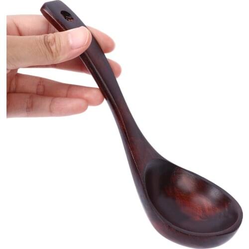 Long Handled Wooden Soup Spoons Bamboo Kitchen Cooking Utensil Dinner Tableware Spoon Kitchen Gadget Safety cucharas