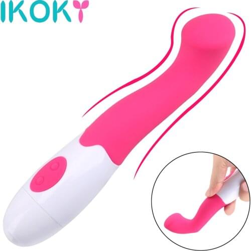 IKOKY Dildo Vibrator Adult Products Vagina Clitoris Stimulator G-spot AV Magic Wand Massager 30 Speeds Sex Toy for Women