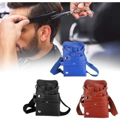 PU Leather Bag Portable Barber Scissors Waist Bags Hair Clipper Comb Hairdressing Tools Storage Bag Multicolor Salon Waist Pack
