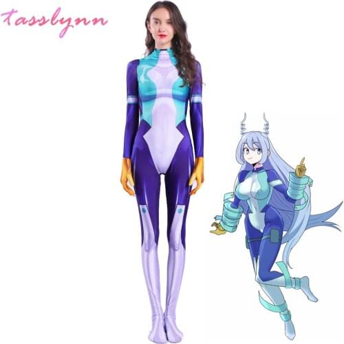 My Hero Academia Cosplay BIG3 Nejire Hadou Cosplay Costumes for Women Zentai Spandex Jumpsuits Cosplay Bodysuit for Kids