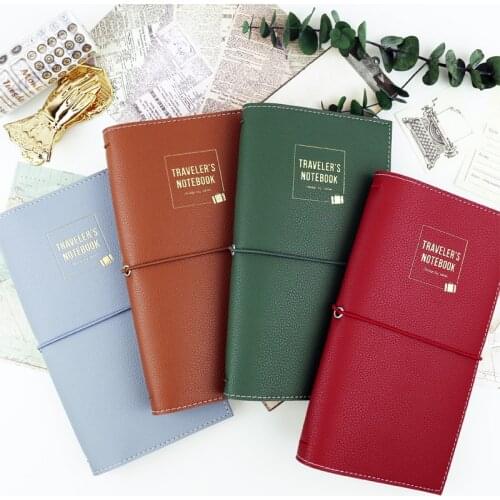 Fromthenon Vintage Leather Cover Travelers Notebooks 2021 Journal Book Passport Planner diary Journals School & Office Supplies