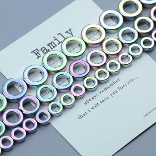 LIght Purple Multicolor ROUND Hematite beads Hollow Natural Stone Loose bead for Jewelry Making DIY Accessories 10 12 14mm 15