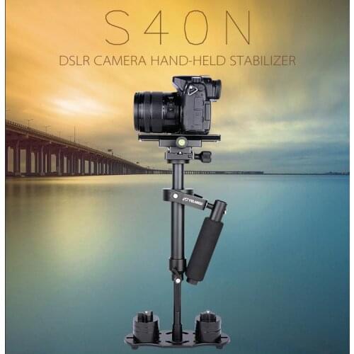 YELANGU S40N Aluminum Alloy Mini DSLR Handheld Stabilizer Steadicam for Digital Camera Video DSLR for with Quick Release Plate