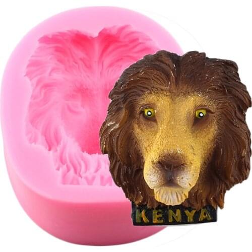 Cartoon Lion Letters Silicone Mold Baby Birthday Animal Fondant Molds Cake Decorating Tools Chocolate Gumpaste Clay Resin Moulds