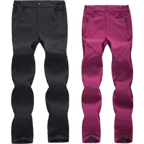 New Winter Men Women Camping & Hiking Pants Outdoor Waterproof Windproof Soft shell Thermal Climbing Ski Fishing Pants JS181