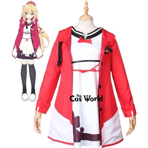 YouTuber VTuber Hololive Akai Haato Dress Uniform Outfits Cosplay Costumes