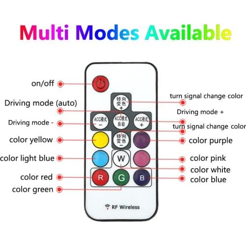 Remote Control For Car LED DRL RGB Daytime Running Light