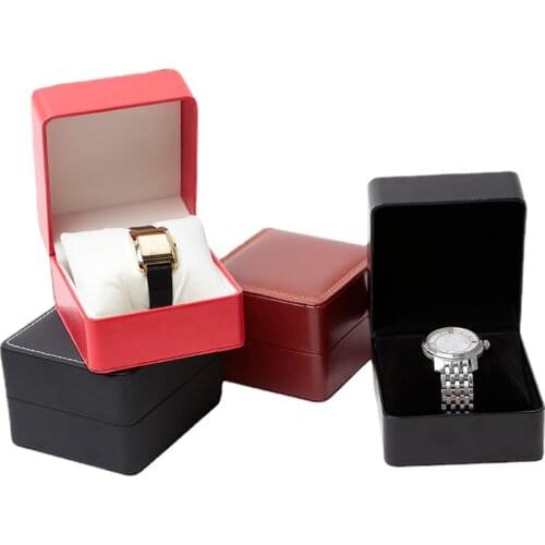 Luxury PU Leather Watch Box Case Holder Organizer Display Box Black Bracelet Jewelry Boxes Storage for Woman Man Best Gift