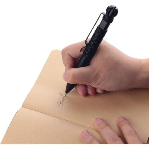 SMOOTHERPRO Heavy Duty Tactical Pen with Finger Practice Spinning Knob for Tremor Arthritic Hands EDC(SA350)