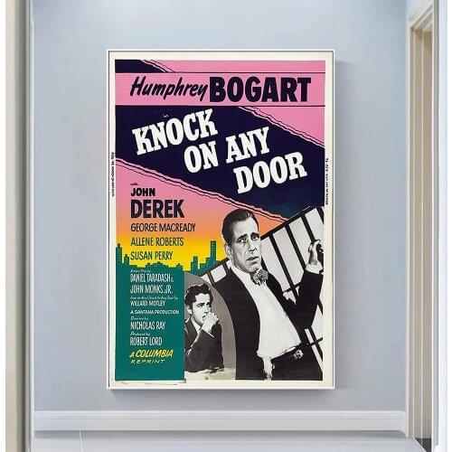 V0827 Knock on Any Door (8) Vintage Classic Movie Wall Silk Cloth HD Poster Art Home Decoration Gift