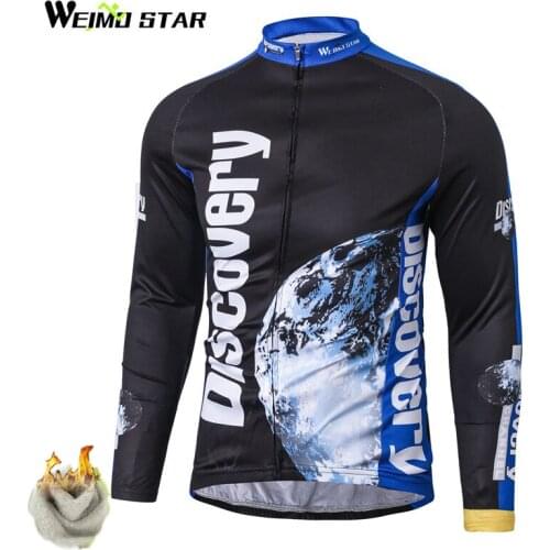 Weimostar Cycling Jersey Long Sleeve Winter Thermal Fleece Bicycle Cycling Clothing Road mtb Bike Jersey Ropa Ciclismo Invierno