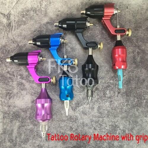 Tattoo Rotary Machine With Tattoo Grips Set 1pc Tatoo Machines+1pc Cartridge Grip or 1pc Aluminum Grip Tattoo Kit