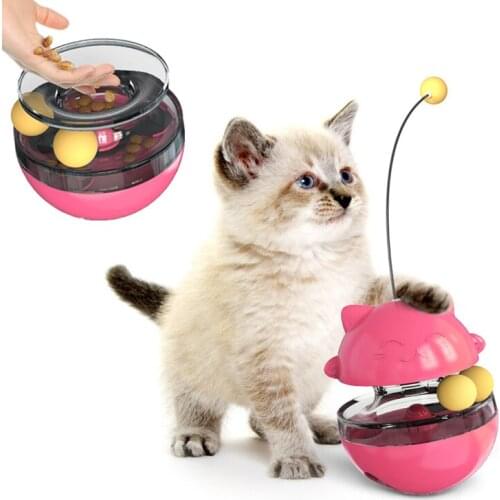 Funny Pet Slow Food Toys Cat Interactive Tumblers Feeder Leakage Food Dispenser Shaking Toys Pet Products