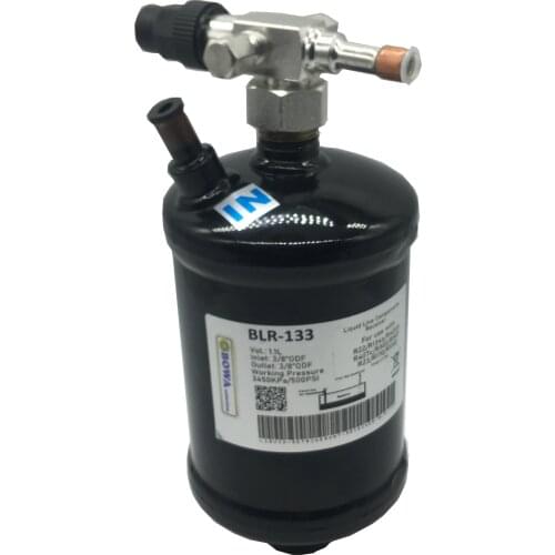 1.1L vertical liquid efrigerant receiver tank are used in beverage cooler or refrigeration showcase