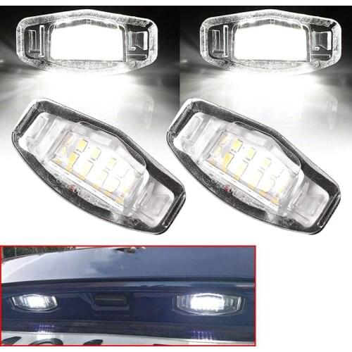 1 Pair Xenon White LED License Plate Light for Acura MDX RDX Honda Accord Civic 34100S84A01 34100S0A013 Car Accessories