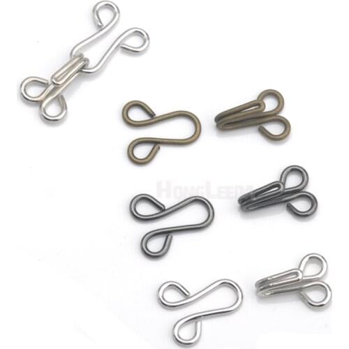 100pairs/lot model 9# metal brass hooks eyes pant skirt bra dress big size silver/black/bronze hook eye free shipping HE-010