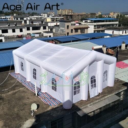 10x6m wedding tent inflatable party canopy wedding marquee house with led strip bar for France