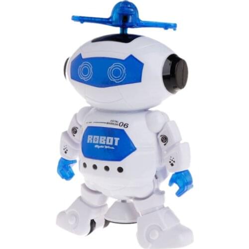 HBB 1PC Electronic Walking Dancing Robot Toys With Music Lightening Kids Child Educational Sounding Educational Toys Gifts
