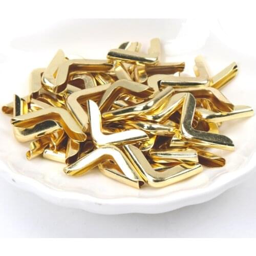Golden metal Corners Hollow Books Scrapbooking Photo Albums Menus Crafts DIY Supplies 40pcs 18x18x3mm