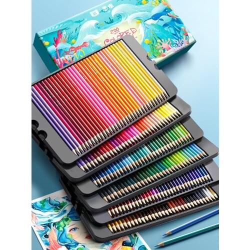 48/72/100/200 Professional Oil Color Pencil Set Watercolor Drawing Colored Pencils with Coloring Book Art Paper Coloured Pencils