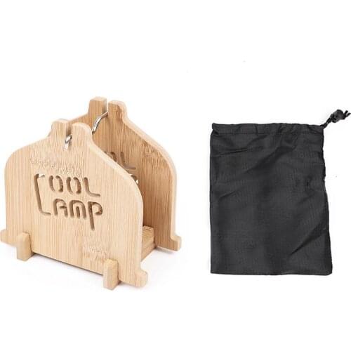 Bamboo Wooden Bug Coil Box Detachable Bug Incense Holder Mosquito Coil Holder For Outdoor Camping Picnic Fishing w/ Storage Bag