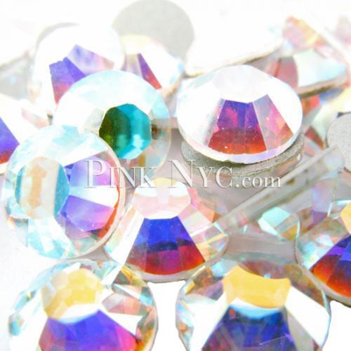 Free Shipping! 1440pcs/lot,ss12 (3.0-3.2mm) Crystal Clear AB Color Flat Back Glue On Nail Art Non Hotfix Beads